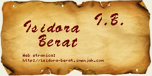 Isidora Berat vizit kartica
